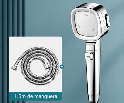 Alcachofa de Ducha Alta Presión 3 Modos con Botón Stop.