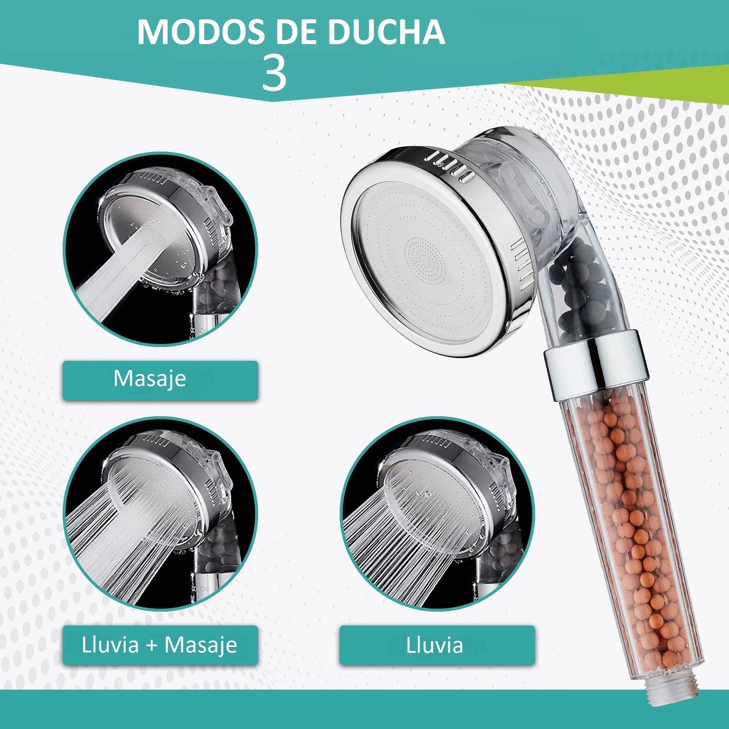 Cabezal de Ducha Iónico Cala Verde