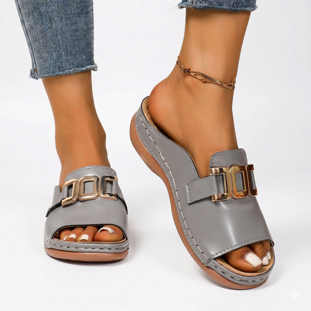 Sandalias casuales con suela gruesa para mujer